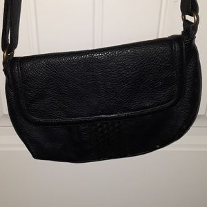 Black leather purse